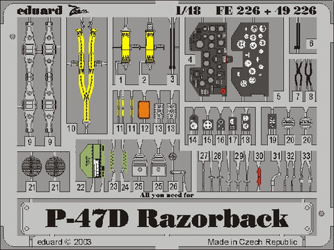 Eduard Details 1/48 Aircraft- P47D for TAM (Painted)