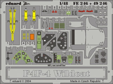 Eduard Details 1/48 Aircraft- F4F4 for TAM (Painted)