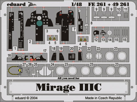 Eduard Details 1/48 Aircraft- Mirage III C/CJ for EDU (Painted)