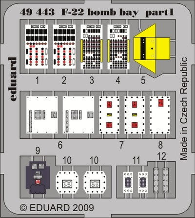 Eduard Details 1/48 Aircraft- F22 Bomb Bay for ACY (Painted)