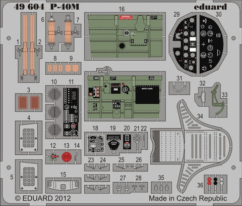 Eduard Details 1/48 Aircraft- P40M for HBO (Painted Self Adhesive)