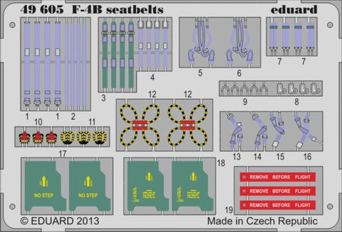 Eduard Details 1/48 Aircraft- Seatbelts F4B for ACY (Painted)