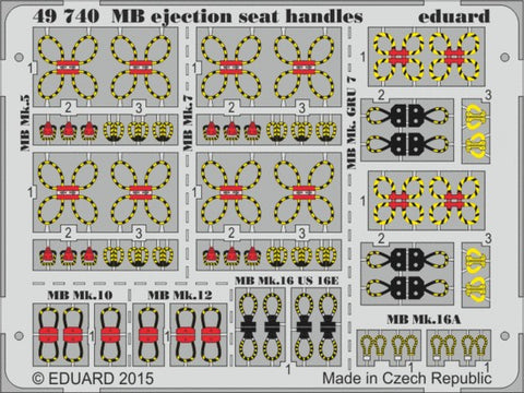 Eduard Details 1/48 Aircraft- MB Ejection Seat Handles (Painted)