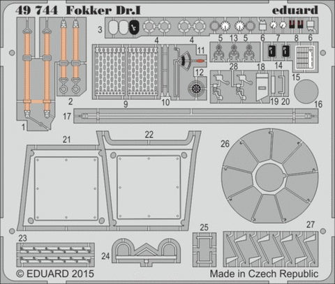 Eduard Details 1/48 Aircraft- Fokker Dr I for RVL (Painted)