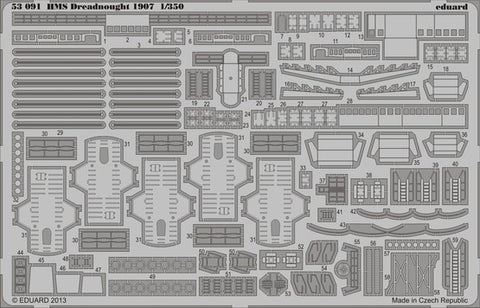 Eduard Details 1/350- HMS Dreadnought 1907 for TSM