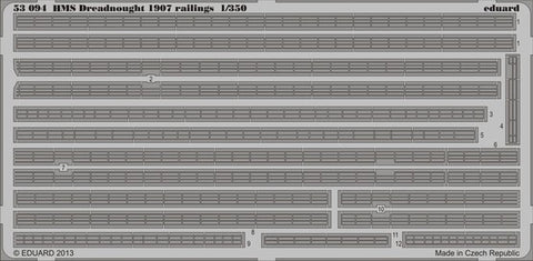 Eduard Details 1/350- HMS Dreadnought Railings 1907 for TSM