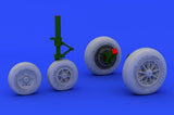 Eduard Details 1/48 Aircraft- F104 Undercarriage Wheels Late for HSG (Resin)