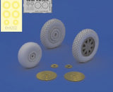 Eduard Details 1/48 Aircraft- P39 Wheels Early for EDU (Photo-Etch & Resin)