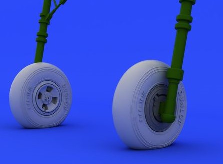 Eduard Details 1/48 Aircraft- Hurricane Mk I Wheels for ARX (Resin)