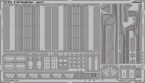 Eduard Details 1/72 Aircraft- F22 Bomb Bay for ACY