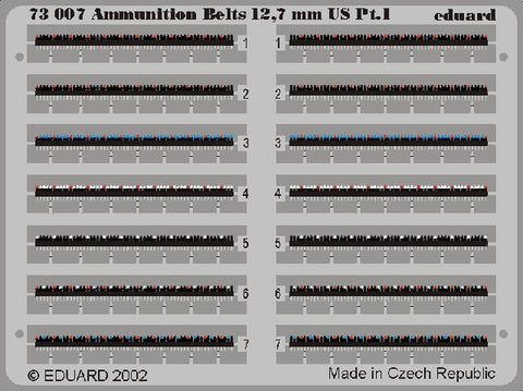Eduard Details 1/72 Aircraft - Ammunition Belts 12.7mm US (Painted)