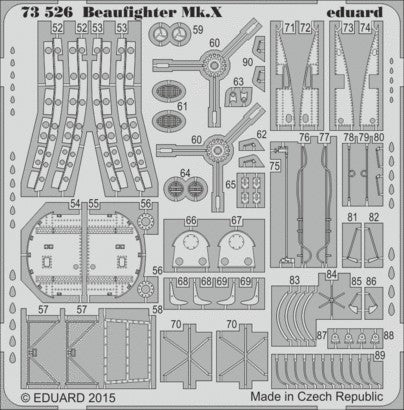 Eduard Details 1/72 Aircraft- Beaufighter Mk X for ARX (Painted Self Adhesive)