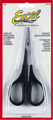 Excel Tools 5" Lexan Curved Stainless Steel Scissors