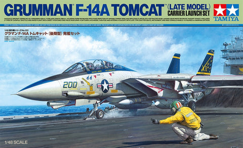 Tamiya Aircraft  1/48 F14A Tomcat Late Model Fighter Carrier Launch Set Kit
