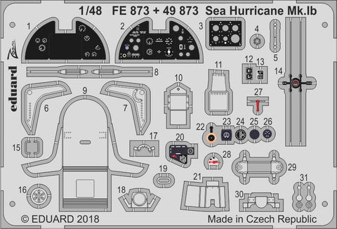 Eduard Details 1/48 Aircraft- Sea Hurricane Mk Ib for  Airfix Kit (Painted)