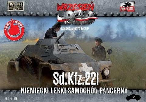 First To Fight 1/72 WWII SdKfz 221 German Light Armored Tank