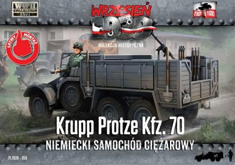 First To Fight 1/72 Krupp Protze Kfz70 Army Truck w/Soldier Kit