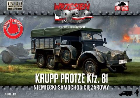 First To Fight 1/72 WWII Krupp Protze Kfz81 German Army Truck w/Driver Kit