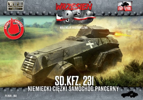 First To Fight 1/72 WWII SdKfz 231 German Heavy Armored Car Kit
