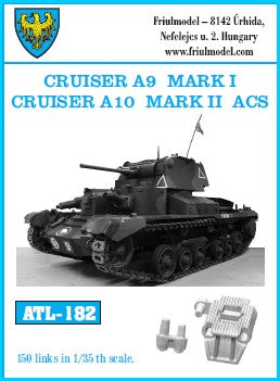 Friulmodel Military 1/35 Cruiser A9 Mark I Cruiser A10 Mark II ACS Track Set (150 Links)