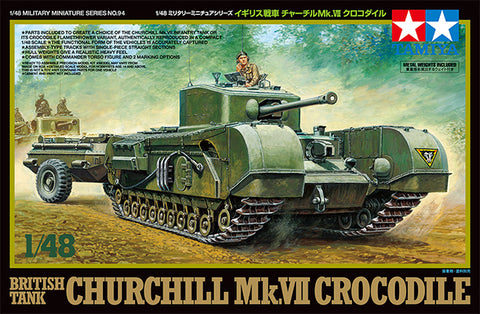 Tamiya Military 1/48 British Churchill Mk VII Crocodile Tank (New Tool) Kit