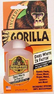 Gorilla Glue 2oz Bottle Dries White Gorilla Glue