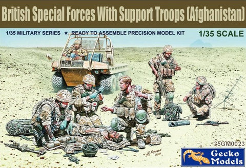 Gecko 1/35 British Special Forces w/Support Troops Afghanistan (6) (New Tool) Kit