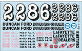 Gofer Decals 1/24-1/25 60s Style Nascar Sponsors, Horsepower, Cubic-Inch Logos