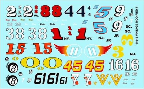 Gofer Decals 1/24-1/25 Vintage Modified Car Numbers
