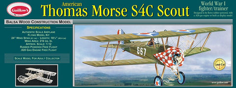 Guillows 1/14 (24") Wingspan Thomas Morse Scout Laser Cut Wooden Kit
