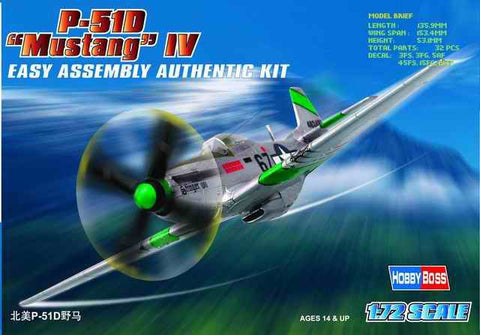 Hobby Boss Aircraft 1/72 P-51D Mustang IV Kit