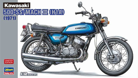Hasegawa Model Cars 1/12 1971 Kawasaki 500 SS/Mach III (H1A) Motorcycle (Ltd Edition) Kit