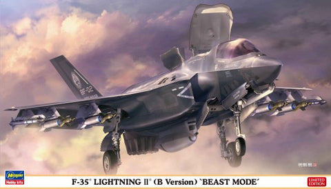 Hasegawa Aircraft 1/72 F35 Lightning II B Version Beast Mode Fighter Ltd Edition Kit