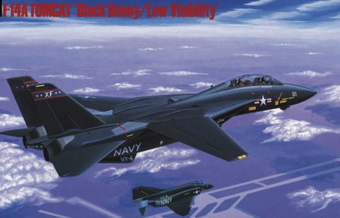 Hasegawa Aircraft 1/72 F14A Tomcat Black Bunny Low Visibility Fighter Ltd Edition Kit
