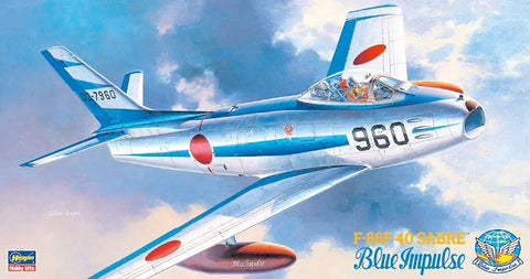 Hasegawa Aircraft 1/48 F86F40 Sabre Blue Impulse JASDF Kit