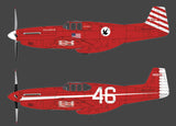 Hasegawa Aircraft 1/72 P-51C Mustang "Excalibur III" Combo Limited Edition (2 Kits)