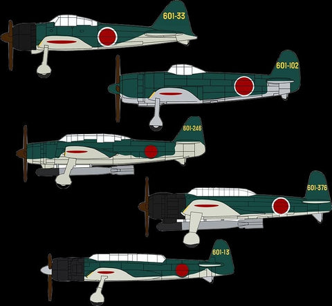 Hasegawa Ship Models 1/450 Japanese Navy Carrier-Based Aircraft Set (18 Total) Kit