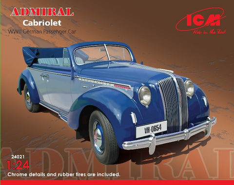 ICM Military Models 1/24 WWII German Admiral Convertible Passenger Car Kit