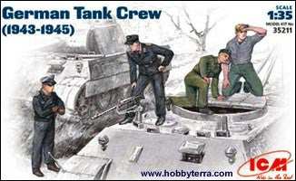 ICM Military Models 1/35 WWII German Tank Crew (4) Kit