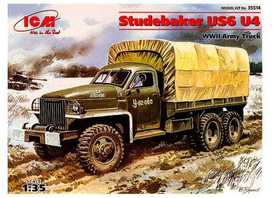 ICM Military Models 1/35 WWII Studebaker US6 U4 Army Truck Kit