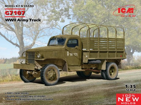 ICM Military Models 1/35 WWII G7107 Army Truck (New Tool) Kit