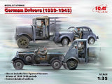 ICM Military 1/35 WWII German Drivers 1939-1945 (4) (New Tool) Kit  