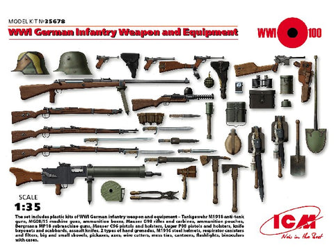 ICM Military Models 1/35 WWI German Infantry Weapon & Equipment Kit