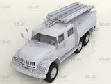 ICM Military Models 1/35 Chernobyl #2: Fire Fighter Diorama Set (AC40-137A Fire Truck, 4 Figures, Base)