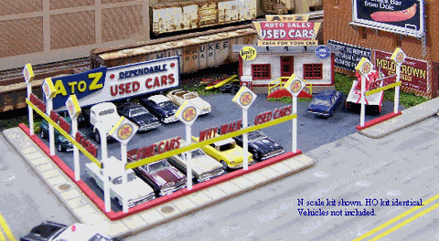 Blair Line HO A-to-Z Used Car Lot Kit