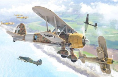 Italeri Aircraft 1/72 Fiat CR42 Falco BiPlane Fighter Battle of Britain 80th Anniversary Kit