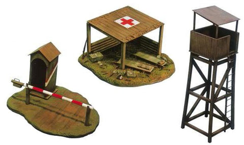 Italeri Military 1/72 WWII Battlefield Buildings (First-Aid Post, Check Point & Tower) Kit