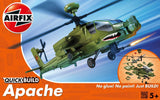 Airfix Aircraft 1/72 Quick Build Apache Helicopter Snap Kit