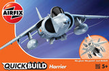 Airfix Aircraft 1/72 Quick Build BAe Harrier Aircraft Snap Kit