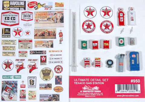 JL Innovative Design HO Ultimate Texaco Gas Station Detail Set